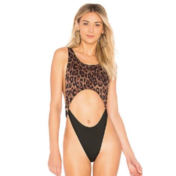 Kendall & Kylie Other - Kendall & Kylie Size S/P‎ Cheetah Print Cutout One Piece Swimsuit Cheeky Bikini